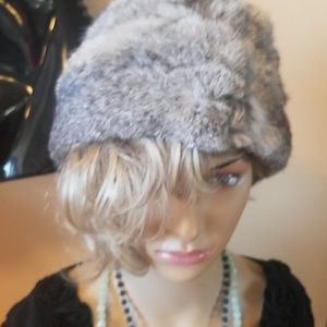 Geniune grate rabbit fur hat